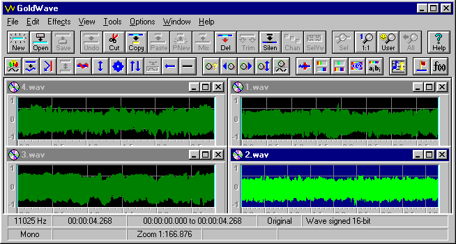Flera samplingstoner i
en wave-fil